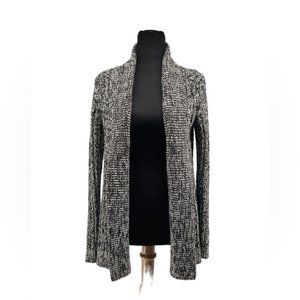 Anthropologie Open Front Cardigan Sweater Marled Chunky Knit Career Casual